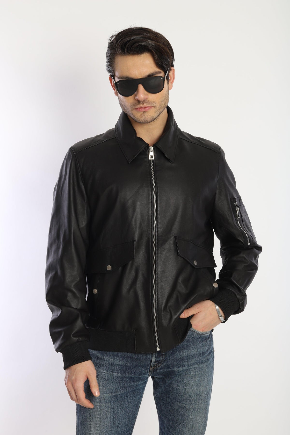 Erkek Bomber Deri Ceket - Rezon Deri